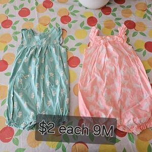 Green and Pink Rompers Matching Set